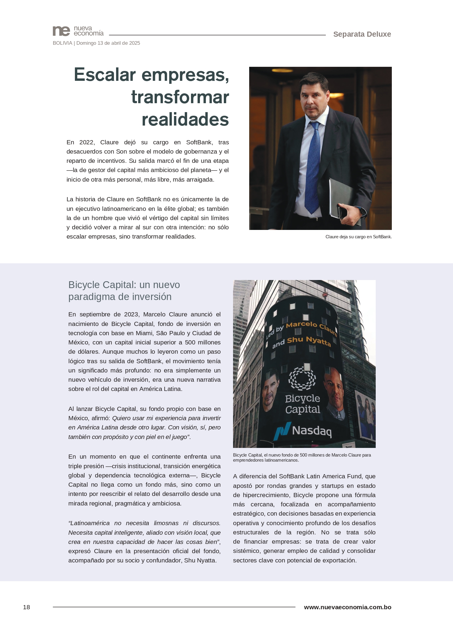 Página 18 de El desafío de cambiar el rumbo de Bolivia